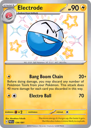 Electrode 134/91 Pokemon card