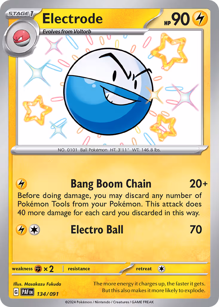 Electrode 134/91 Pokemon card