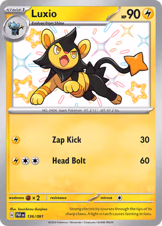Luxio 136/91 Pokemon card