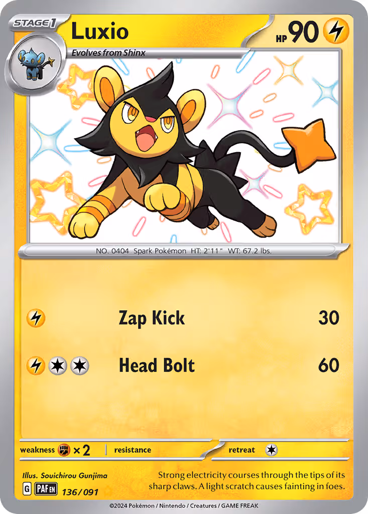 Luxio 136/91 Pokemon card