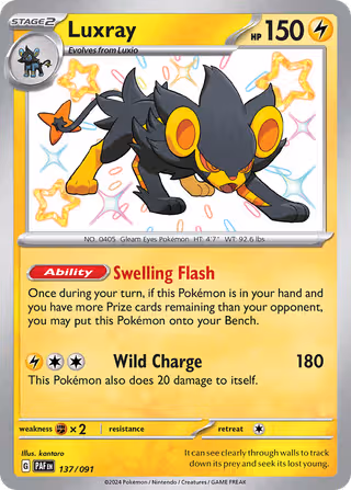 Luxray 137/91 Pokemon card