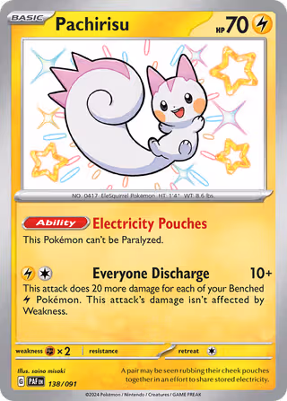 Pachirisu 138/91 Pokemon card