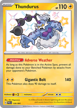 Thundurus 139/91 Pokemon card