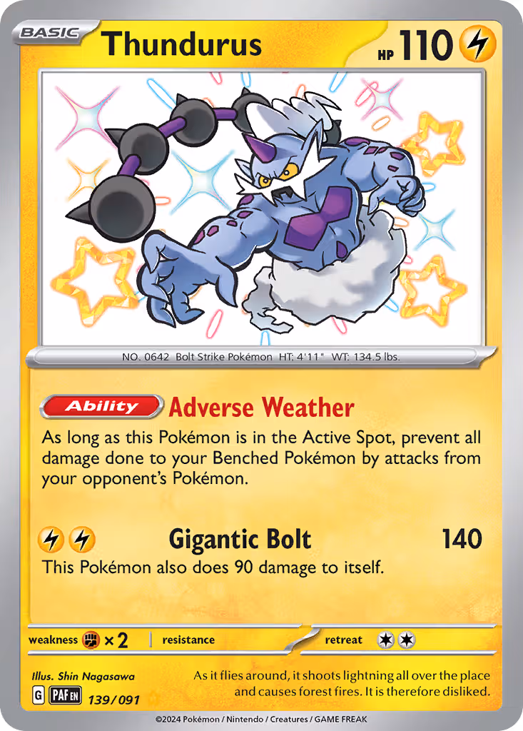 Thundurus 139/91 Pokemon card
