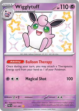 Wigglytuff 147/91 Pokemon card