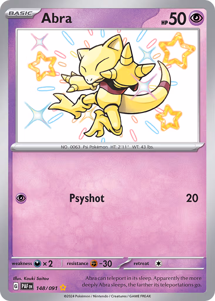 Abra 148/91 Pokemon card