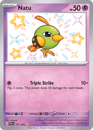 Natu 151/91 Pokemon card