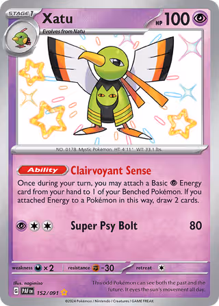 Xatu 152/91 Pokemon card