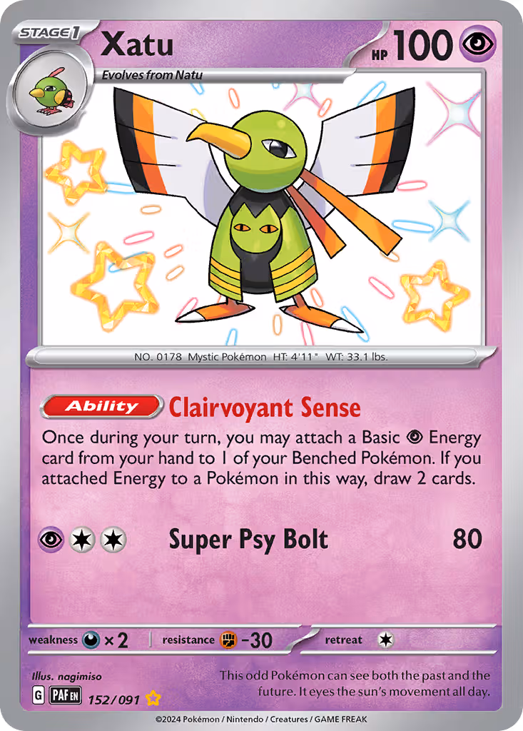 Xatu 152/91 Pokemon card