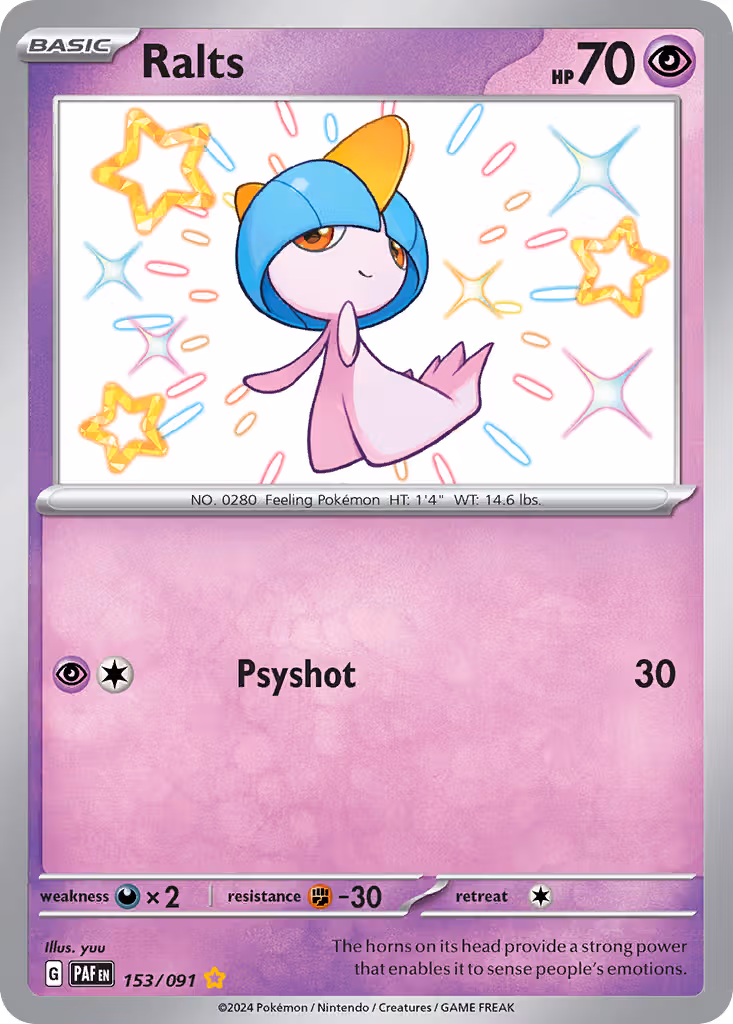 Ralts 153/91 Pokemon card