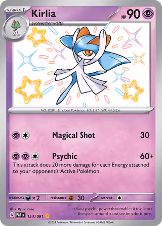Kirlia 154/91 Pokemon card