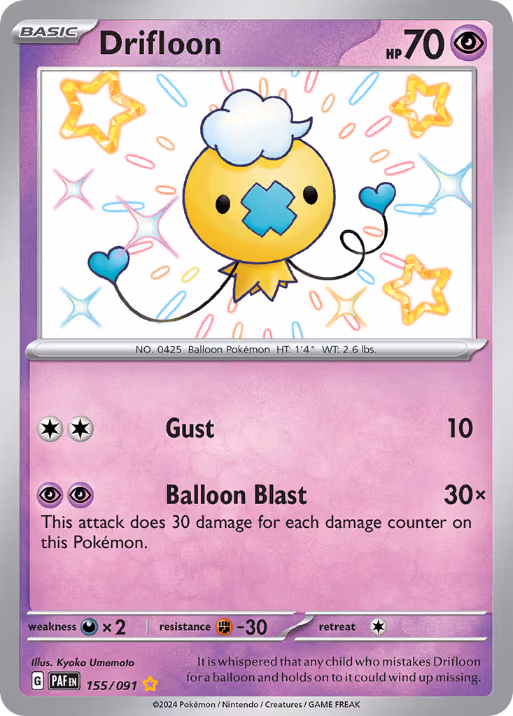 Drifloon 155/91 Pokemon card