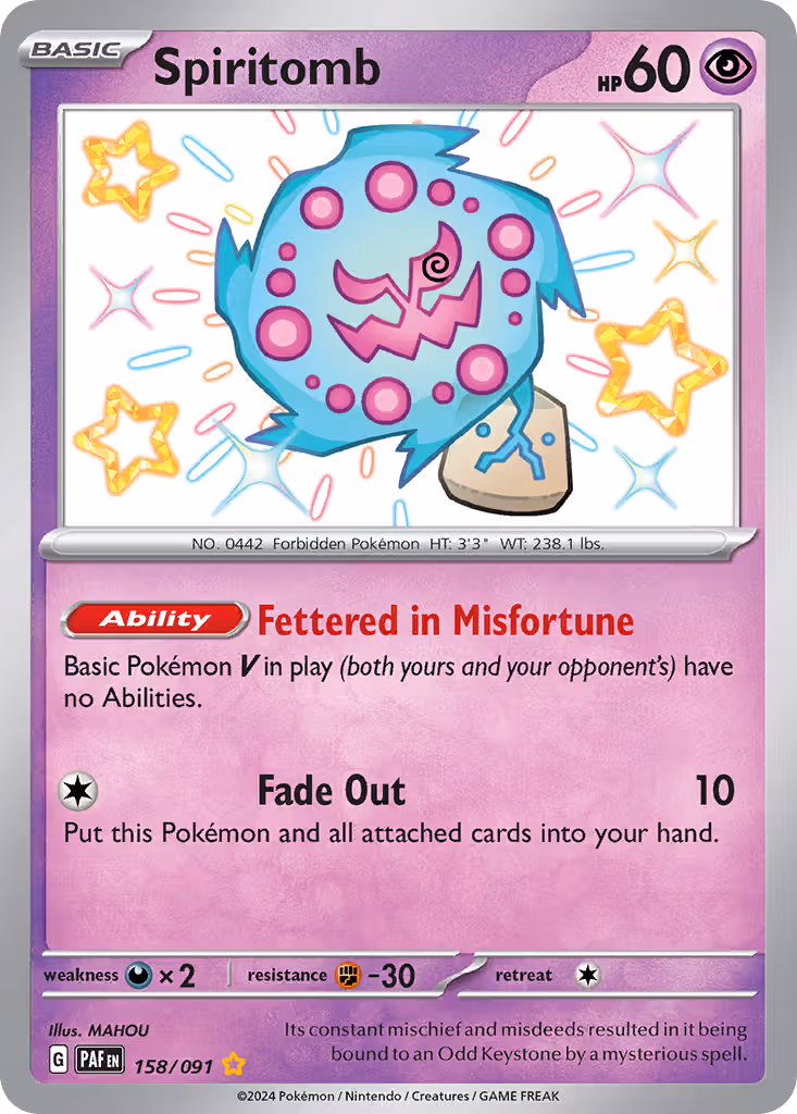 Spiritomb 158/91 Pokemon card
