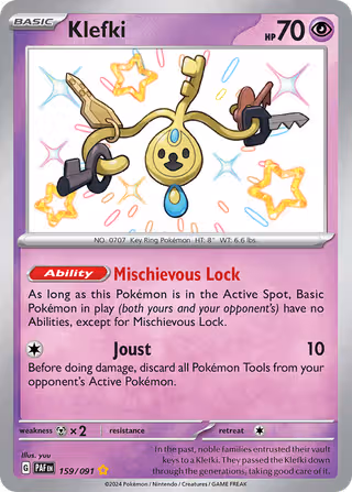Klefki 159/91 Pokemon card