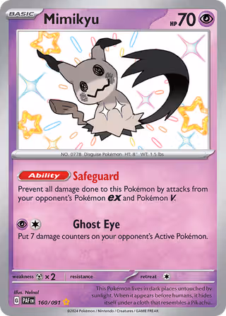 Mimikyu 160/91 Pokemon card