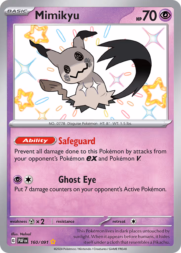 Mimikyu 160/91 Pokemon card
