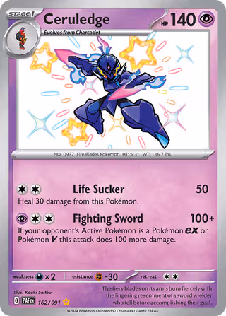 Ceruledge 162/91 Pokemon card