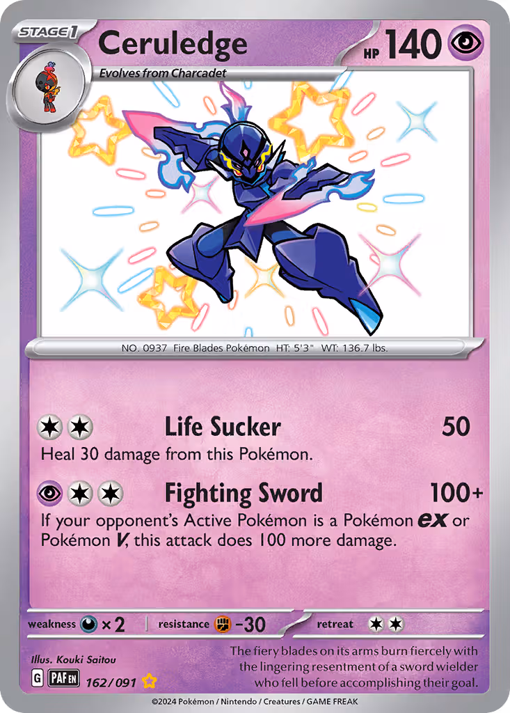 Ceruledge 162/91 Pokemon card