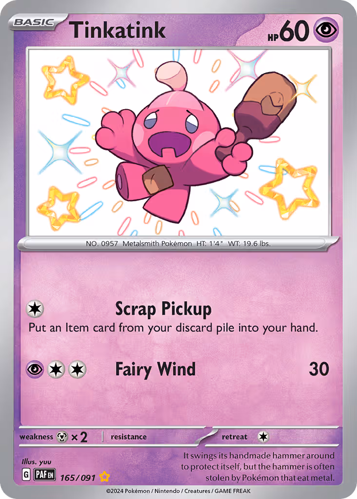 Tinkatink 165/91 Pokemon card