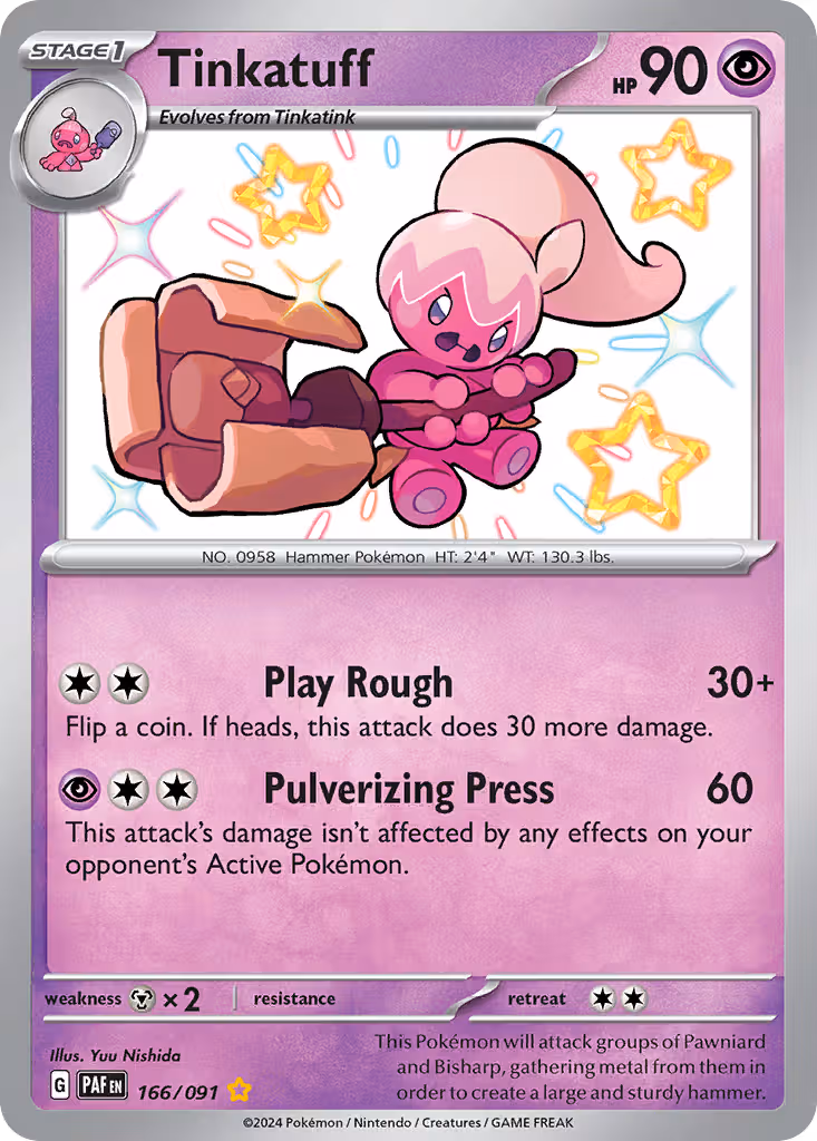Tinkatuff 166/91 Pokemon card