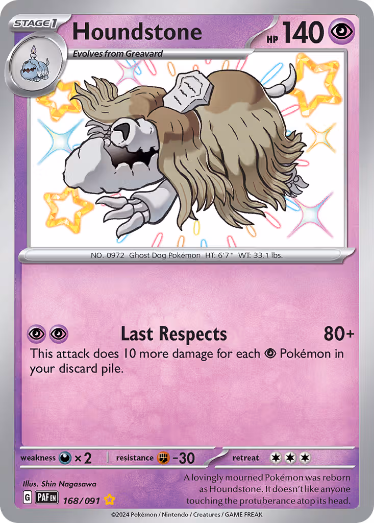 Houndstone 168/91 Pokemon card