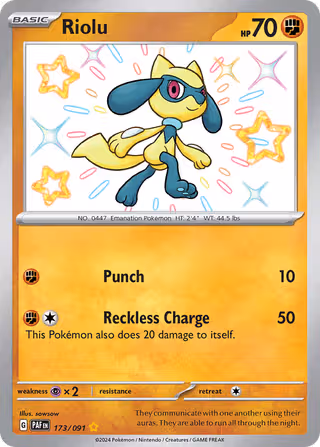 Riolu 173/91 Pokemon card