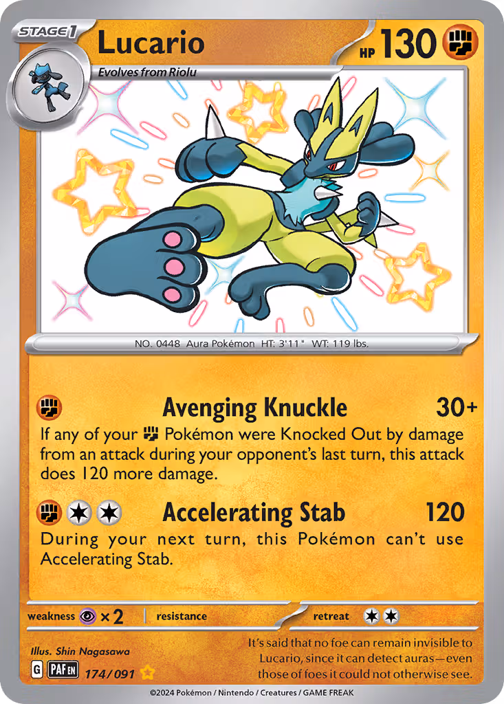 Lucario 174/91 Pokemon card