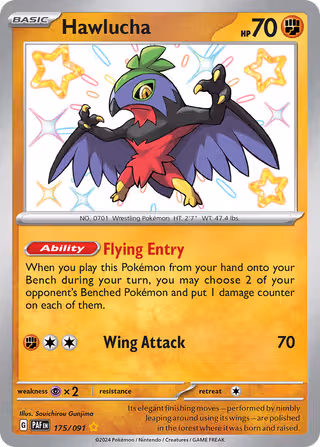 Hawlucha 175/91 Pokemon card