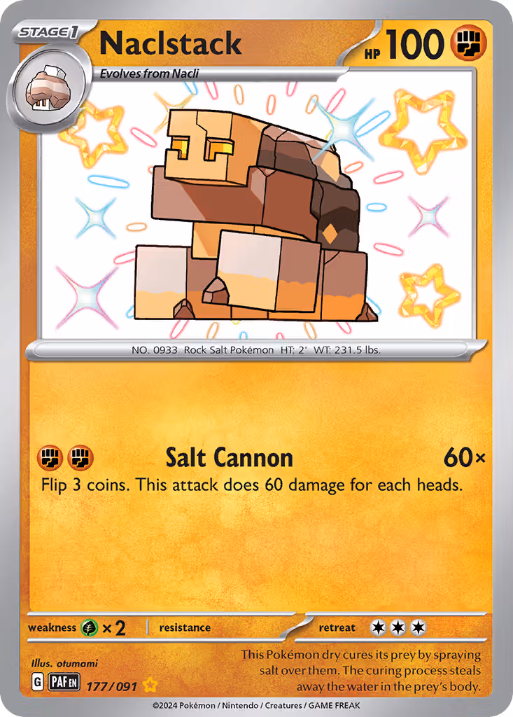 Naclstack 177/91 Pokemon card