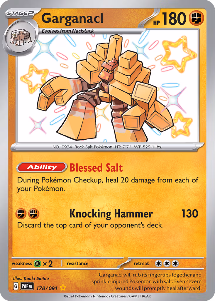Garganacl 178/91 Pokemon card