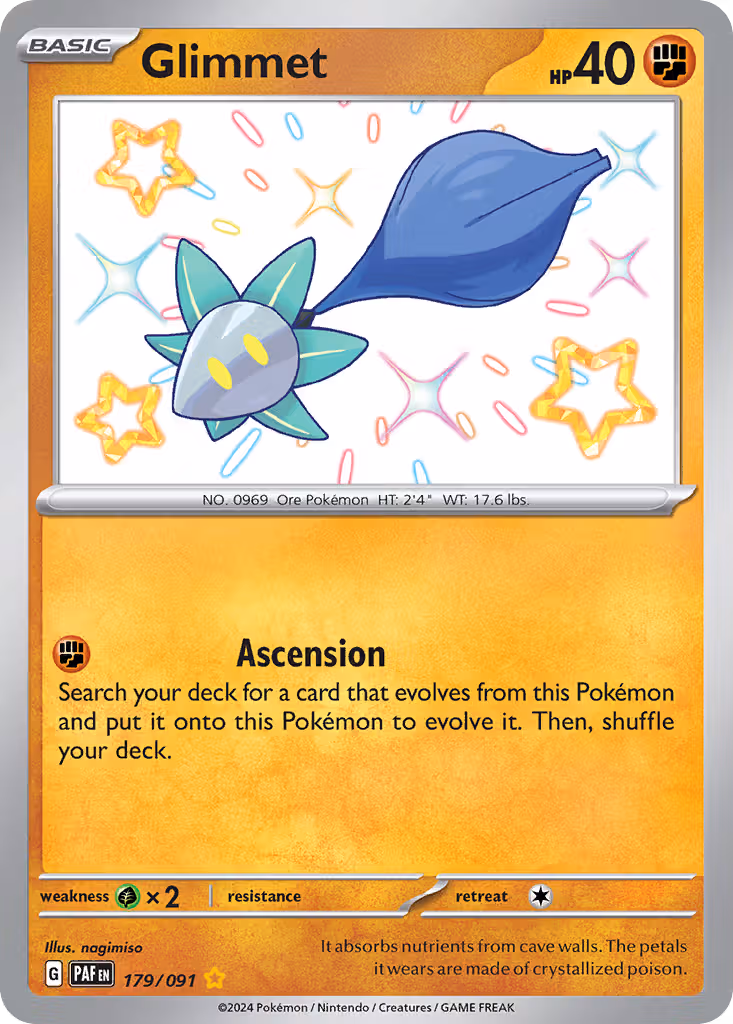 Glimmet 179/91 Pokemon card