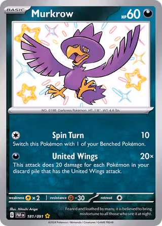 Murkrow 181/91 Pokemon card