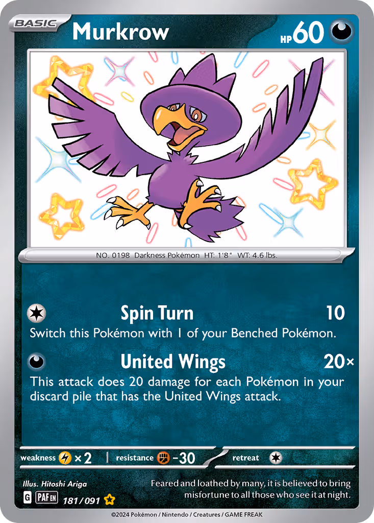 Murkrow 181/91 Pokemon card