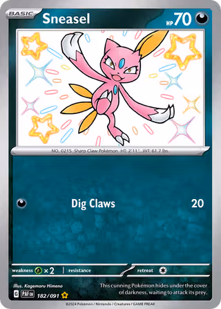 Sneasel 182/91 Pokemon card