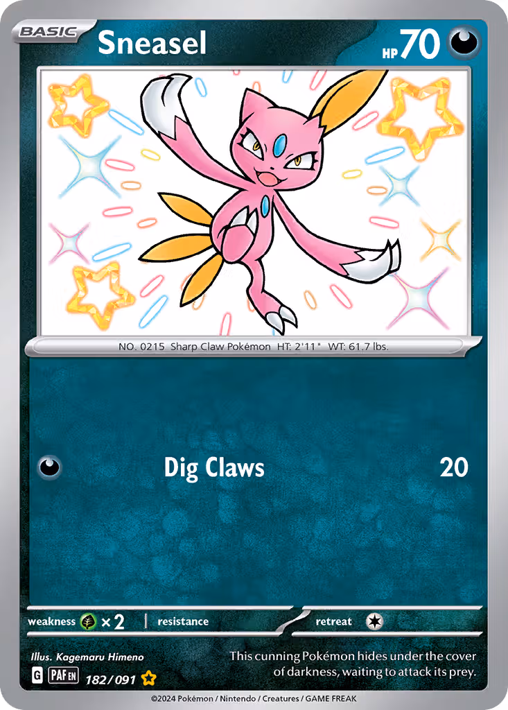 Sneasel 182/91 Pokemon card