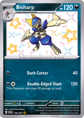 Bisharp 186/91 Pokemon card