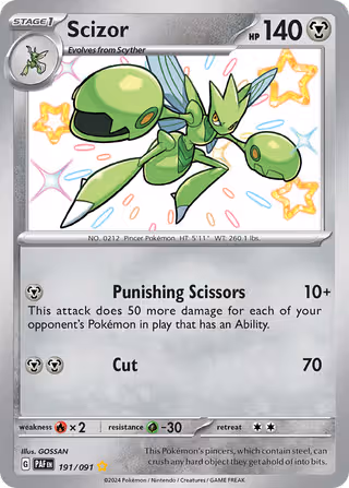 Scizor 191/91 Pokemon card