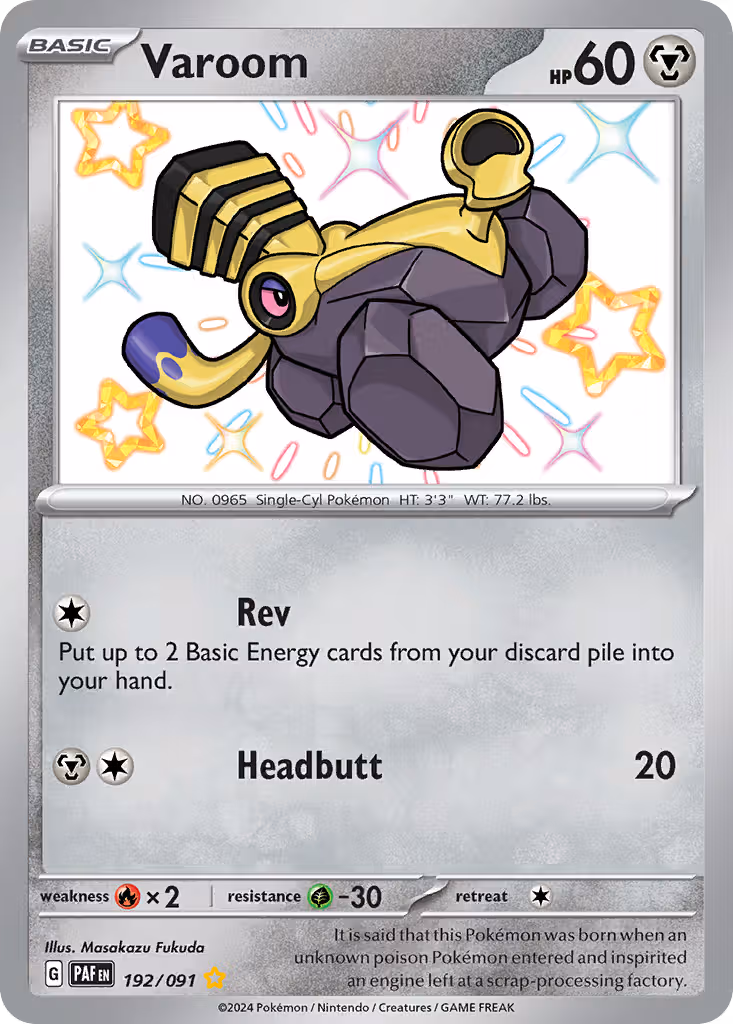 Varoom 192/91 Pokemon card