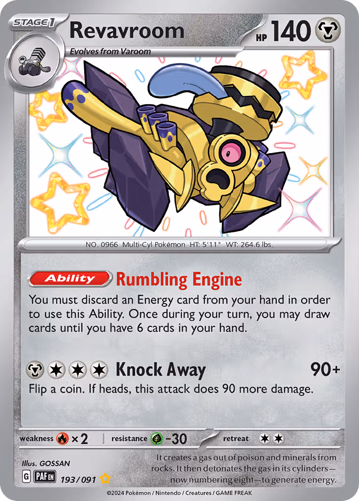Revavroom 193/91 Pokemon card