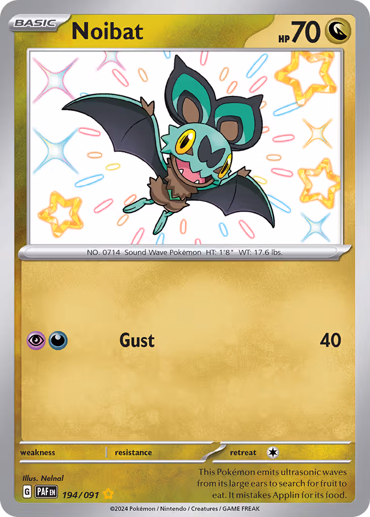 Noibat 194/91 Pokemon card