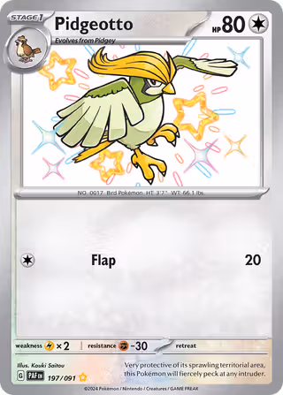 Pidgeotto 197/91 Pokemon card