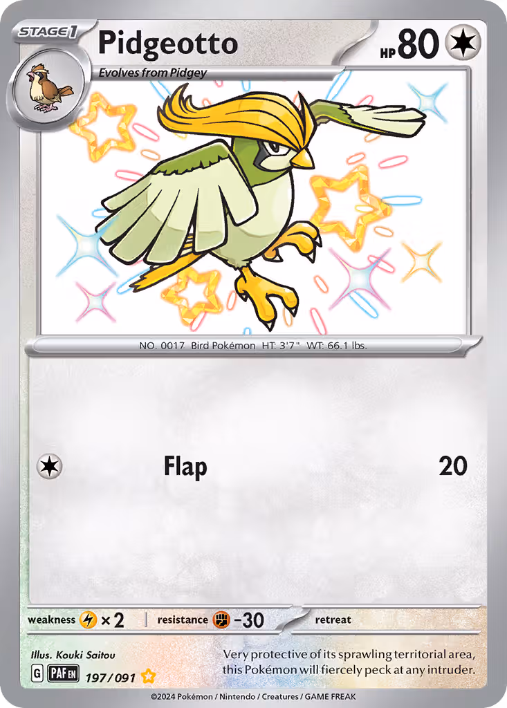 Pidgeotto 197/91 Pokemon card