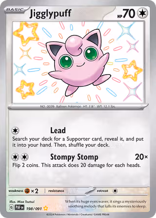 Jigglypuff 198/91 Pokemon card