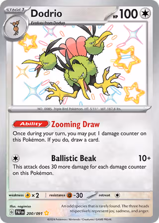 Dodrio 200/91 Pokemon card