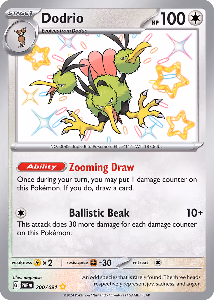 Dodrio 200/91 Pokemon card