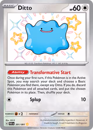 Ditto 201/91 Pokemon card