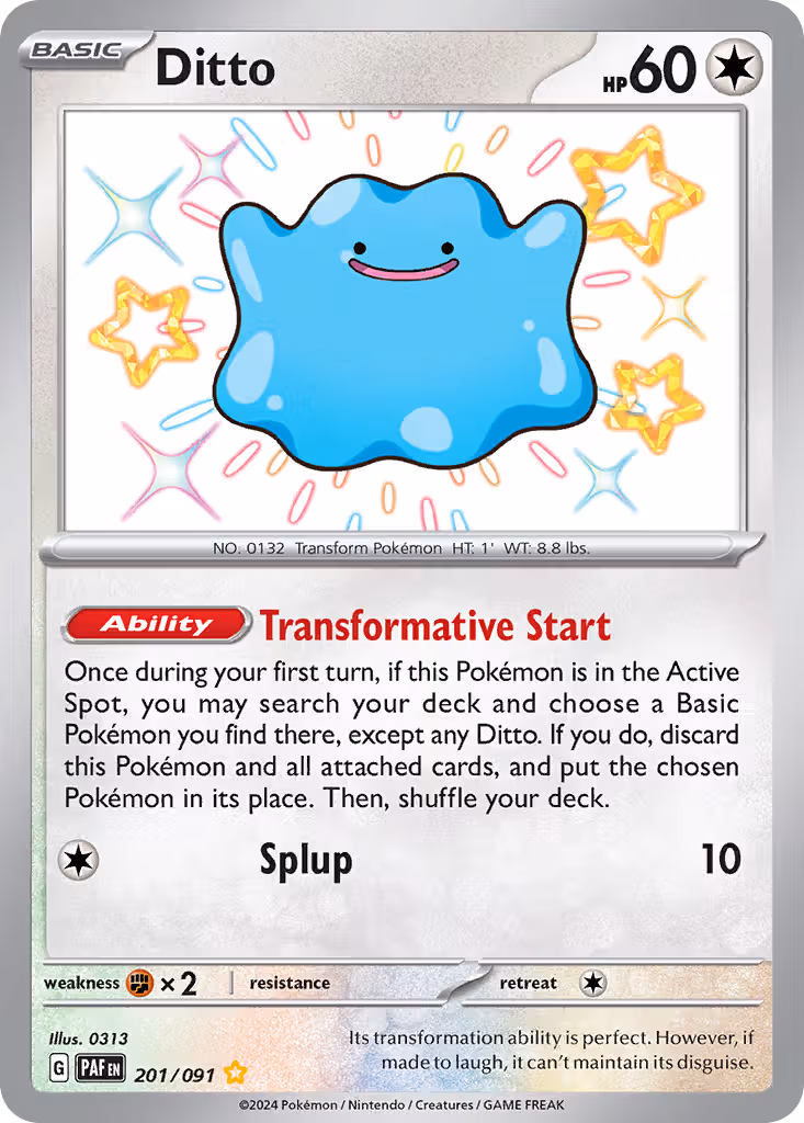 Ditto 201/91 Pokemon card