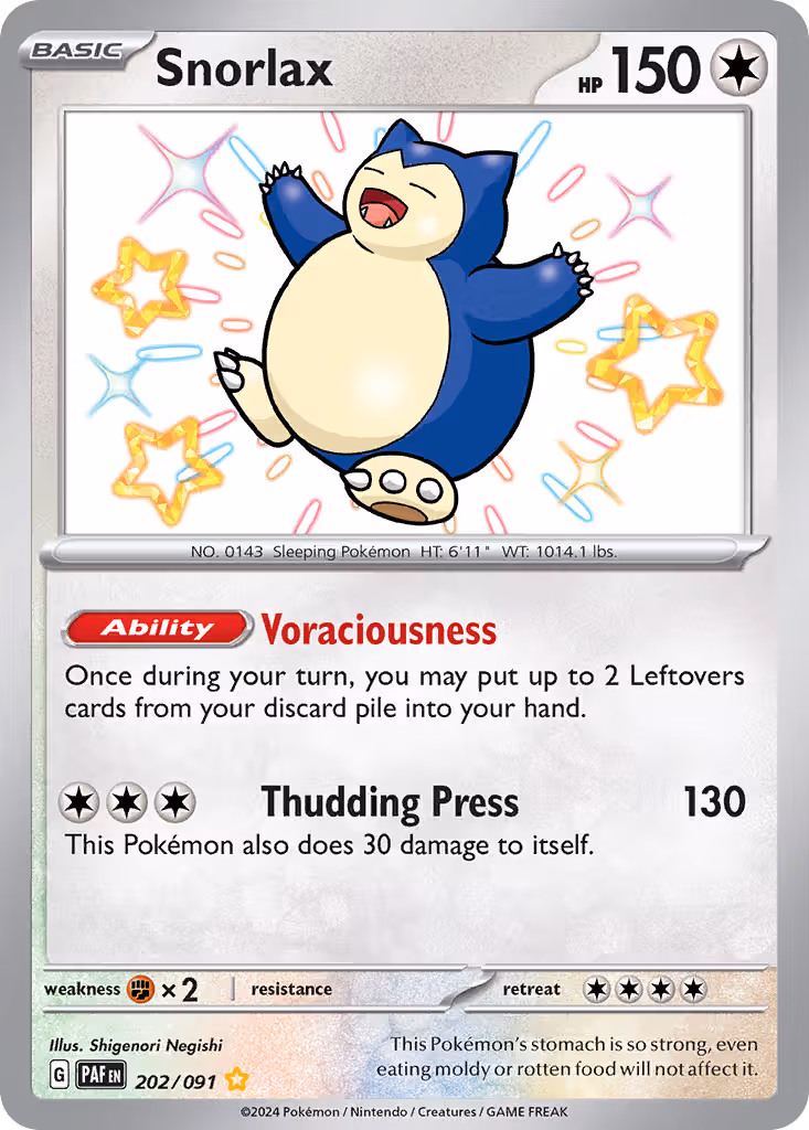 Snorlax 202/91 Pokemon card