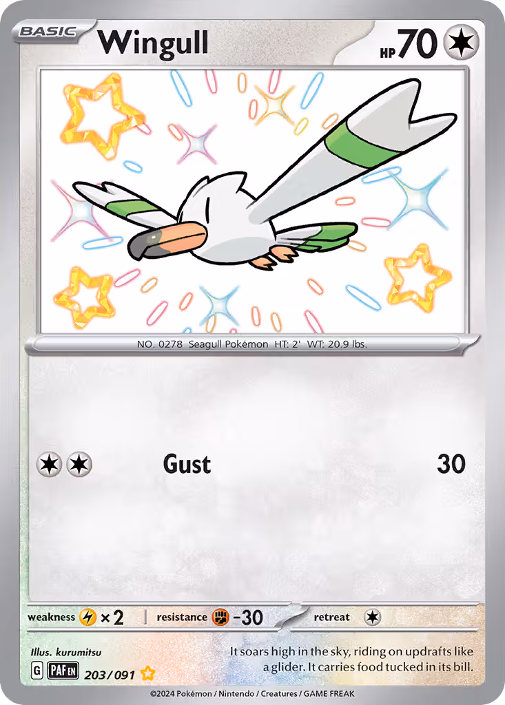 Wingull 203/91 Pokemon card