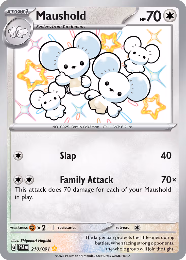 Maushold 210/91 Pokemon card